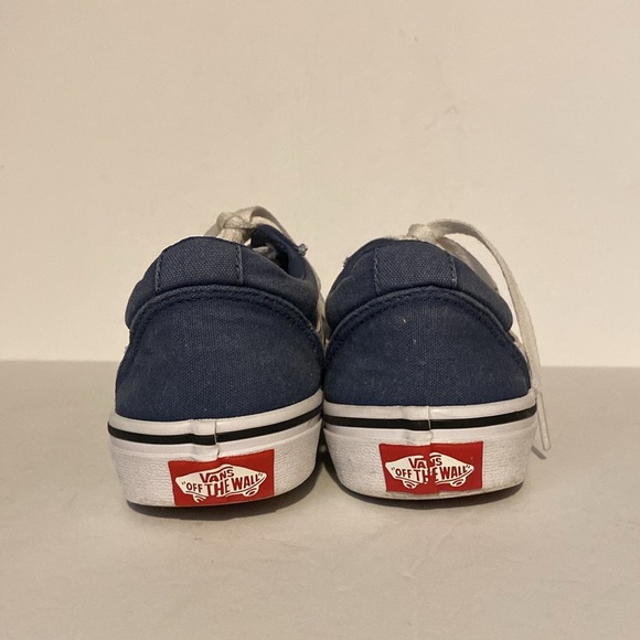 Vans Classic Unisex Kids Slate Blue and White SK8-Low Shoe - Picture 3 of 9
